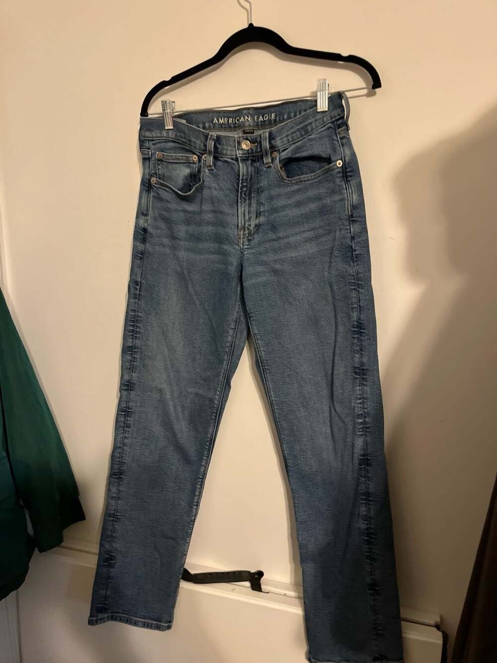 American Eagle Stretch Slim Straight Blue Denim Jeans